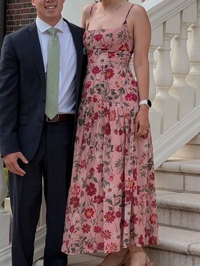 Monday Muse Drop Waist Maxi Dress Floral Red